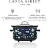 imageLaura Ashley Slow Cooker 37 Quart  Large Slow Cooker 37 QT for 4 to 5 People  Energy Efficient Slow Cookers with 3 Heat Settings  Dishwasher Safe Removeable Ceramic Crock ampamp Tempered Glass LidElveden Navy 37 Quart Slow Cooker