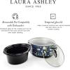 imageLaura Ashley Slow Cooker 37 Quart  Large Slow Cooker 37 QT for 4 to 5 People  Energy Efficient Slow Cookers with 3 Heat Settings  Dishwasher Safe Removeable Ceramic Crock ampamp Tempered Glass LidElveden Navy 37 Quart Slow Cooker