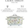 imageLaura Ashley Slow Cooker 37 Quart  Large Slow Cooker 37 QT for 4 to 5 People  Energy Efficient Slow Cookers with 3 Heat Settings  Dishwasher Safe Removeable Ceramic Crock ampamp Tempered Glass LidElveden White 68 Quart Slow Cooker