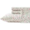 imageLaura Ashley  Queen Sheet Set Super Soft Cotton Percale Bedding Set with Matching Shams OekoTex Certified Aylesmore Ditsy Red QueenBonnie Pink