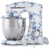 imageLaura Ashley 48 Quarts Electric Stand Mixer with Attachments  380W Easy to use Countertop Kitchen Mixer with Bowl Cake Dough Mixer Machine with Dough Hook Beater Egg Whisk ampamp Handy Splash CoverChina Rose 45L Stand Mixer
