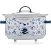 imageLaura Ashley Slow Cooker 37 Quart  Large Slow Cooker 37 QT for 4 to 5 People  Energy Efficient Slow Cookers with 3 Heat Settings  Dishwasher Safe Removeable Ceramic Crock ampamp Tempered Glass LidChina Rose 37 Quart Slow Cooker