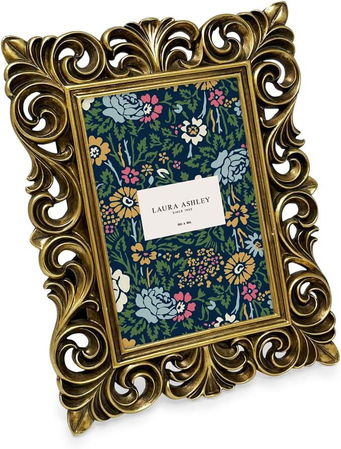 Cornice Laura Ashley 2x3 Ispirazione Vintage – Resina Oro, Design A Scroll Per Tavolo O Parete - 4