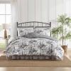 imageLaura Ashley  FullQueen Comforter Set Premium Cotton Bedding with Matching Shams ampamp Bonus Decorative Pillow Floral Home Decor OekoTex Certified Roses Gold FullQueenCharcoal