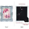 imageLaura Ashley 2x3 Navy Ornate Textured HandCrafted Resin Picture Frame with Easel for Tabletop ampamp Wall Display Decorative Floral Design Home Dcor Photo Gallery Art ampamp More 2x3 NavyPowder Blue