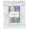 imageLaura Ashley 2x3 Navy Ornate Textured HandCrafted Resin Picture Frame with Easel for Tabletop ampamp Wall Display Decorative Floral Design Home Dcor Photo Gallery Art ampamp More 2x3 NavyWhite