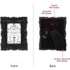 imageLaura Ashley 2x3 Navy Ornate Textured HandCrafted Resin Picture Frame with Easel for Tabletop ampamp Wall Display Decorative Floral Design Home Dcor Photo Gallery Art ampamp More 2x3 NavyBlack