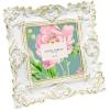 imageLaura Ashley 2x3 Navy Ornate Textured HandCrafted Resin Picture Frame with Easel for Tabletop ampamp Wall Display Decorative Floral Design Home Dcor Photo Gallery Art ampamp More 2x3 NavyWhite W Gold