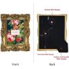 imageLaura Ashley 2x3 Navy Ornate Textured HandCrafted Resin Picture Frame with Easel for Tabletop ampamp Wall Display Decorative Floral Design Home Dcor Photo Gallery Art ampamp More 2x3 NavyGold