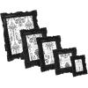 imageLaura Ashley 2x3 Navy Ornate Textured HandCrafted Resin Picture Frame with Easel for Tabletop ampamp Wall Display Decorative Floral Design Home Dcor Photo Gallery Art ampamp More 2x3 NavyBlack
