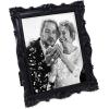 imageLaura Ashley 2x3 Navy Ornate Textured HandCrafted Resin Picture Frame with Easel for Tabletop ampamp Wall Display Decorative Floral Design Home Dcor Photo Gallery Art ampamp More 2x3 NavyBlack