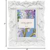 imageLaura Ashley 2x3 Navy Ornate Textured HandCrafted Resin Picture Frame with Easel for Tabletop ampamp Wall Display Decorative Floral Design Home Dcor Photo Gallery Art ampamp More 2x3 NavyWhite