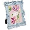 imageLaura Ashley 2x3 Navy Ornate Textured HandCrafted Resin Picture Frame with Easel for Tabletop ampamp Wall Display Decorative Floral Design Home Dcor Photo Gallery Art ampamp More 2x3 NavyPowder Blue