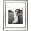 imageLaura Ashley 4x4 Gold Beveled Mirror Picture Frame Classic Mirrored Frame with Deep Slanted Angle WallMountable Made for Tabletop Display Photo Gallery and Wall Art 4x4 GoldSilver