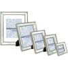 imageLaura Ashley 4x4 Gold Beveled Mirror Picture Frame Classic Mirrored Frame with Deep Slanted Angle WallMountable Made for Tabletop Display Photo Gallery and Wall Art 4x4 GoldSilver