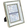 imageLaura Ashley 4x4 Gold Beveled Mirror Picture Frame Classic Mirrored Frame with Deep Slanted Angle WallMountable Made for Tabletop Display Photo Gallery and Wall Art 4x4 GoldSilver
