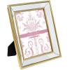 imageLaura Ashley 4x4 Gold Beveled Mirror Picture Frame Classic Mirrored Frame with Deep Slanted Angle WallMountable Made for Tabletop Display Photo Gallery and Wall Art 4x4 GoldGold