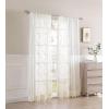 imageLaura Ashley Melody Vine Sheer Curtains with Rod Pocket Each Panel Measures 54quot W x 84quot L Ivory 2 PanelsIvory