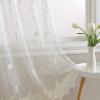 imageLaura Ashley Melody Vine Sheer Curtains with Rod Pocket Each Panel Measures 54quot W x 84quot L Ivory 2 PanelsIvory