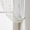 imageLaura Ashley Melody Vine Sheer Curtains with Rod Pocket Each Panel Measures 54quot W x 84quot L Ivory 2 PanelsIvory