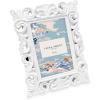 imageLaura Ashley 2x3 Gold Vintage Inspired Resin Scroll Design Picture Frame with Thin Border Horizontal ampamp Vertical for Tabletop and Wall Display Home Dcor 2x3 GoldWhite