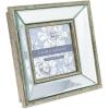 imageLaura Ashley 4x4 Gold Beveled Mirror Picture Frame Classic Mirrored Frame with Deep Slanted Angle WallMountable Made for Tabletop Display Photo Gallery and Wall Art 4x4 GoldSilver