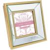 imageLaura Ashley 4x4 Gold Beveled Mirror Picture Frame Classic Mirrored Frame with Deep Slanted Angle WallMountable Made for Tabletop Display Photo Gallery and Wall Art 4x4 GoldGold