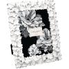 imageLaura Ashley 4x4 White ampamp Gold Flower Textured HandCrafted Resin Picture Frame wEasel ampamp Hook for Tabletop ampamp Wall Display Decorative Floral Design Home Dcor Photo Gallery Art 4x4 WhiteGoldWhite w Silver