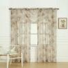 imageLaura Ashley Stowe Sheer Curtain with Rod Pocket Panel Measures 72quot W x 27quot L Multicolored 1 SwagMulticolored  1 Panel