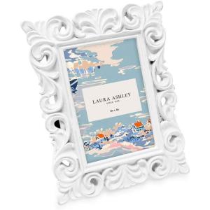 imageLaura Ashley 2x3 Gold Vintage Inspired Resin Scroll Design Picture Frame with Thin Border Horizontal ampamp Vertical for Tabletop and Wall Display Home Dcor 2x3 GoldWhite