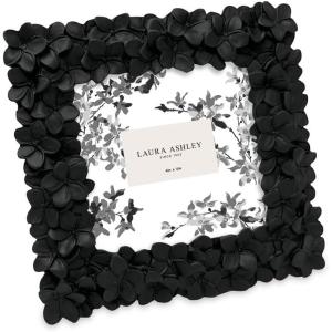 imageLaura Ashley 4x4 White ampamp Gold Flower Textured HandCrafted Resin Picture Frame wEasel ampamp Hook for Tabletop ampamp Wall Display Decorative Floral Design Home Dcor Photo Gallery Art 4x4 WhiteGoldBlack