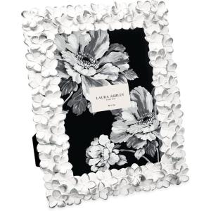 imageLaura Ashley 4x4 White ampamp Gold Flower Textured HandCrafted Resin Picture Frame wEasel ampamp Hook for Tabletop ampamp Wall Display Decorative Floral Design Home Dcor Photo Gallery Art 4x4 WhiteGoldWhite w Silver