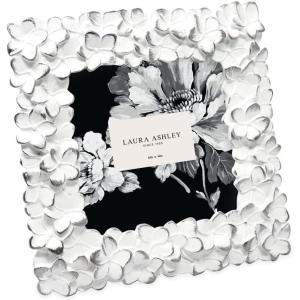 imageLaura Ashley 5x7 White ampamp Gold Flower Textured HandCrafted Resin Picture Frame wEasel ampamp Hook for Tabletop ampamp Wall Display Decorative Floral Design Home Dcor Photo Gallery Art 5x7 WhiteGoldWhite w Silver