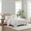 imageLaura Ashley  FullQueen Quilt Set Super Soft ampamp Breathable Embroidered Bedding with Matching Shams Floral Home Decor Floral Embroidery Pink FullQueenFloral Embroidery Blue