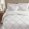 imageLaura Ashley  FullQueen Quilt Set Super Soft ampamp Breathable Embroidered Bedding with Matching Shams Floral Home Decor Floral Embroidery Pink FullQueenFloral Embroidery Pink