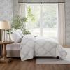 imageLaura Ashley  FullQueen Quilt Set Super Soft ampamp Breathable Embroidered Bedding with Matching Shams Floral Home Decor Floral Embroidery Pink FullQueenFloral Embroidery Blue