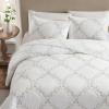 imageLaura Ashley  FullQueen Quilt Set Super Soft ampamp Breathable Embroidered Bedding with Matching Shams Floral Home Decor Floral Embroidery Pink FullQueenFloral Embroidery Blue