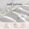 imageLaura Ashley  FullQueen Quilt Set Super Soft ampamp Breathable Embroidered Bedding with Matching Shams Floral Home Decor Floral Embroidery Pink FullQueenFloral Embroidery Blue