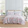 imageLaura Ashley  Quilt Set Super Soft Bedding with Matching Shams Features Open Sham Closures Chic Home Decor Swimtime Coral FullQueenSwimtime Coral Coral