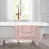 imageLaura Ashley Crochet Cotton 17x2421x34 in 2Piece Bath Rug Set Light GreyBlush