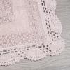 imageLaura Ashley Crochet Cotton 17x2421x34 in 2Piece Bath Rug Set Light GreyBlush