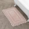 imageLaura Ashley Crochet Cotton 17x2421x34 in 2Piece Bath Rug Set Light GreyBlush