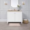 imageLaura Ashley Crochet Cotton 17x2421x34 in 2Piece Bath Rug Set Light GreyBlush