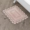 imageLaura Ashley Crochet Cotton 17x2421x34 in 2Piece Bath Rug Set Light GreyBlush