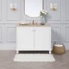 imageLaura Ashley Crochet Cotton 17x2421x34 in 2Piece Bath Rug Set Light GreyCreamy White