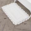 imageLaura Ashley Crochet Cotton 17x2421x34 in 2Piece Bath Rug Set Light GreyCreamy White