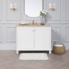 imageLaura Ashley Crochet Cotton 17x2421x34 in 2Piece Bath Rug Set Light GreyCreamy White