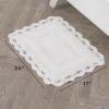 imageLaura Ashley Crochet Cotton 17x2421x34 in 2Piece Bath Rug Set Light GreyCreamy White