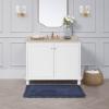 imageLaura Ashley Crochet Cotton 17x2421x34 in 2Piece Bath Rug Set Light GreyIndigo