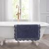 imageLaura Ashley Crochet Cotton 17x2421x34 in 2Piece Bath Rug Set Light GreyIndigo